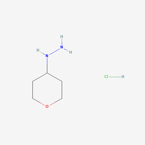 (tetrahydro-2H-pyran-4-yl)hydrazine hydrochloride (CAS: 194543-22-1) - Chemical Structure and Molecular Formula 