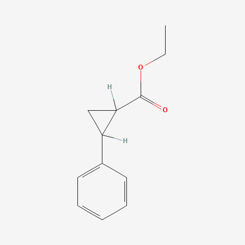 ethyl(1r,2s)-2-phenylcyclopropanecarboxylate (CAS: 34702-97-1) - Chemical Structure and Molecular Formula 