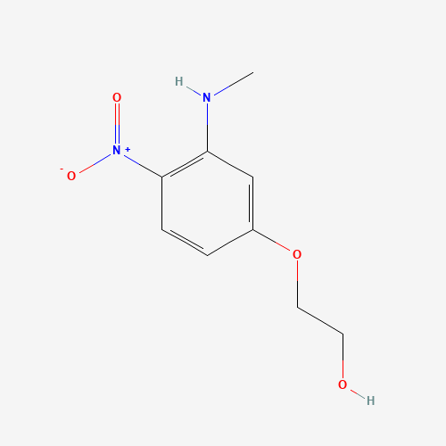 2-[3-(methylamino)-4-nitrophenoxy]ethanol (CAS: 59820-63-2) - Chemical Structure and Molecular Formula 