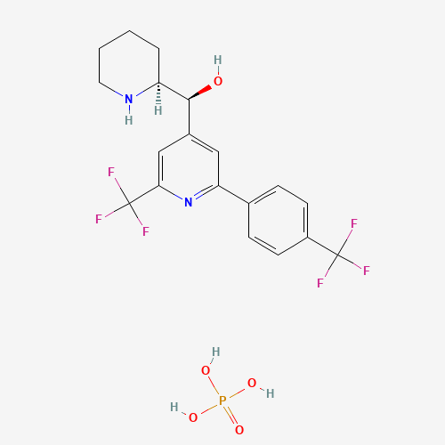 (R)-[(2R)-piperidin-2-yl]-[2-(trifluoromethyl)-6-[4-(trifluoromethyl)phenyl]pyridin-4-yl]methanol (CAS: 66364-74-7) - Related Chemical Product