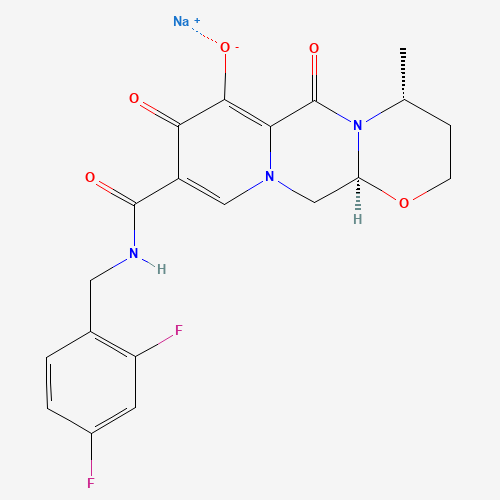 DOLUTEGRAVIR SODIUM (CAS: 1051375-19-9) - Chemical Structure and Molecular Formula 