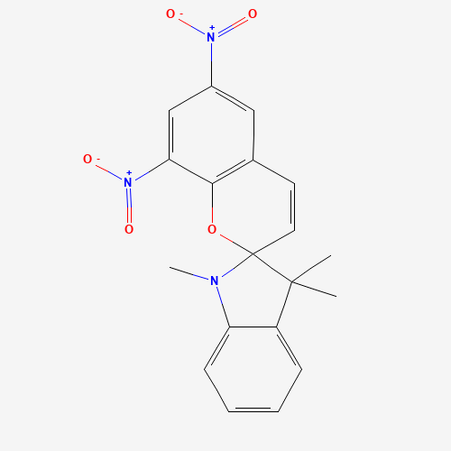 1',3',3'-trimethyl-6,8-dinitrospiro[chromene-2,2'-indole] (CAS: 20200-64-0) - Chemical Structure and Molecular Formula 
