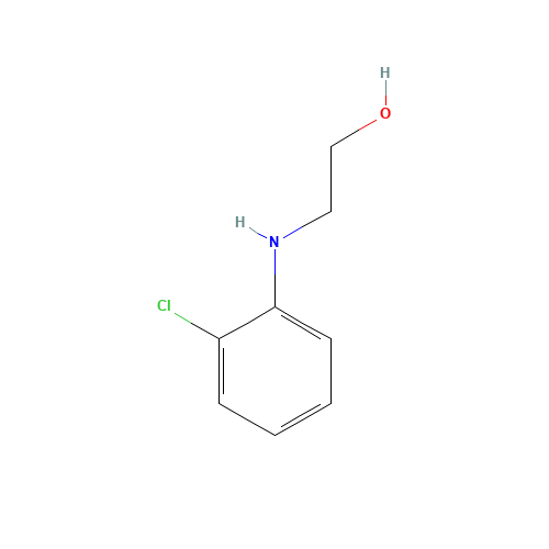 2-(2-chloroanilino)ethanol (CAS: 94-87-1) - Chemical Structure and Molecular Formula 