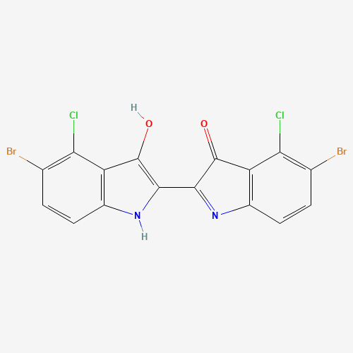 5-bromo-2-(5-bromo-4-chloro-3-oxo-1H-indol-2-ylidene)-4-chloro-1H-indol-3-one (CAS: 29245-44-1) - Related Chemical Product