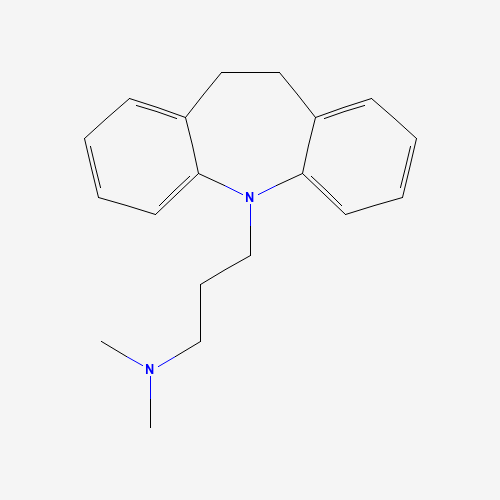 3-(5,6-dihydrobenzo[b][1]benzazepin-11-yl)-N,N-dimethylpropan-1-amine (CAS: 50-49-7) - Chemical Structure and Molecular Formula 