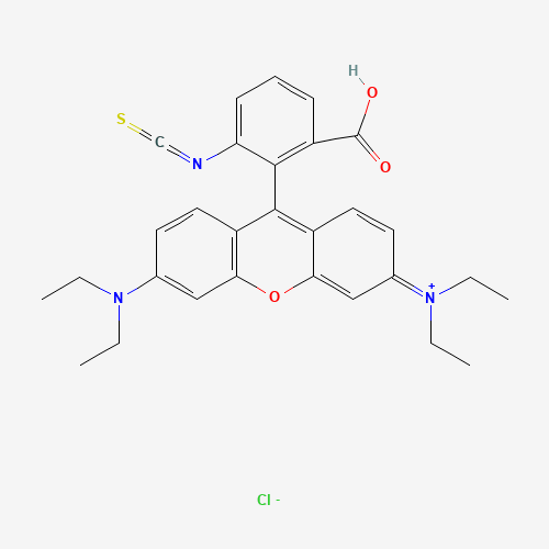 RHODAMINE B ISOTHIOCYANATE (CAS: 36877-69-7) - Chemical Structure and Molecular Formula 
