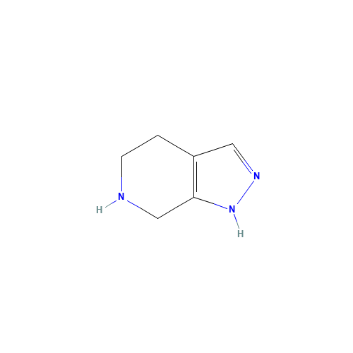4,5,6,7-tetrahydro-1H-pyrazolo[3,4-c]pyridine (CAS: 871792-61-9) - Chemical Structure and Molecular Formula 