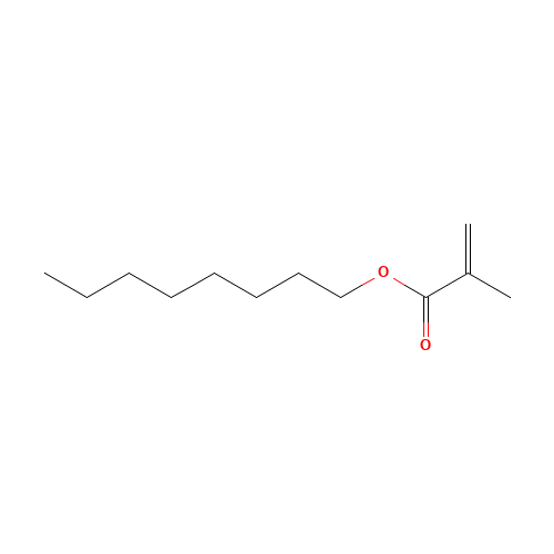 2-methylacrylic acid octyl ester (CAS: 2157-01-9) - Chemical Structure and Molecular Formula 