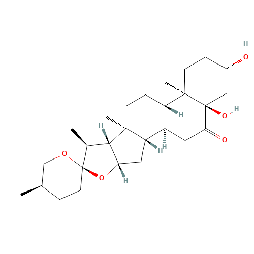 Spirostan-6-one, 3,5-dihydroxy-, (3b,5a,25R)- (CAS: 56786-63-1) - Chemical Structure and Molecular Formula 