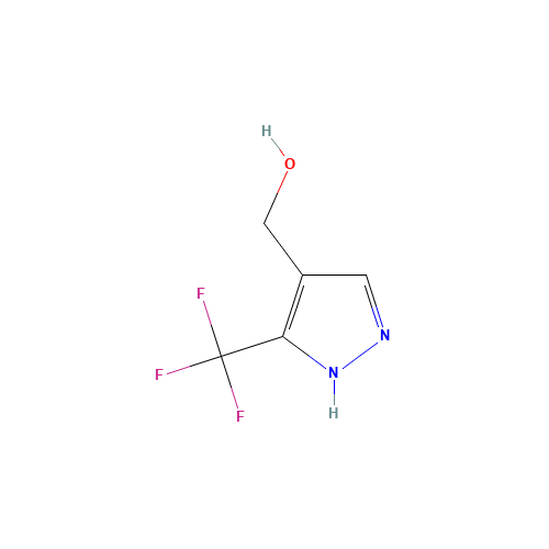 (3-Trifluoromethyl-1H-pyrazol-4-yl)methanol (CAS: 1001020-13-8) - Chemical Structure and Molecular Formula 