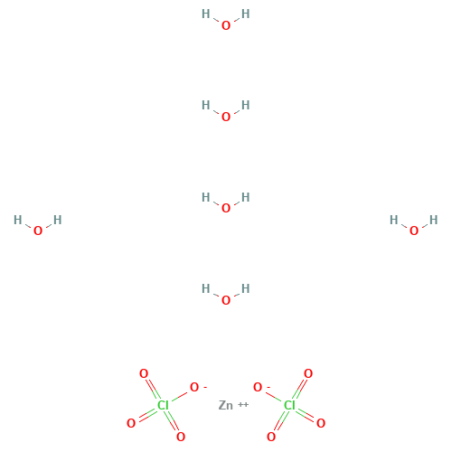 Zinc perchlorate hexahydrate (CAS: 10025-64-6) - Chemical Structure and Molecular Formula 
