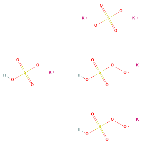 potassium hydrogenperoxomonosulphate (CAS: 10058-23-8) - Chemical Structure and Molecular Formula 