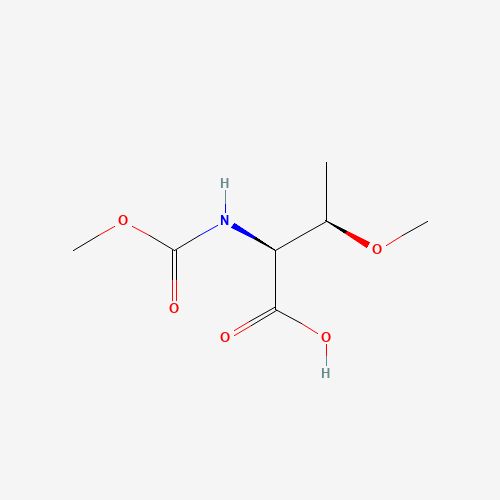 (2S,3R)-3-Methoxy-2-((Methoxycarbonyl)aMino)butanoic acid (CAS: 1007881-21-1) - Chemical Structure and Molecular Formula 