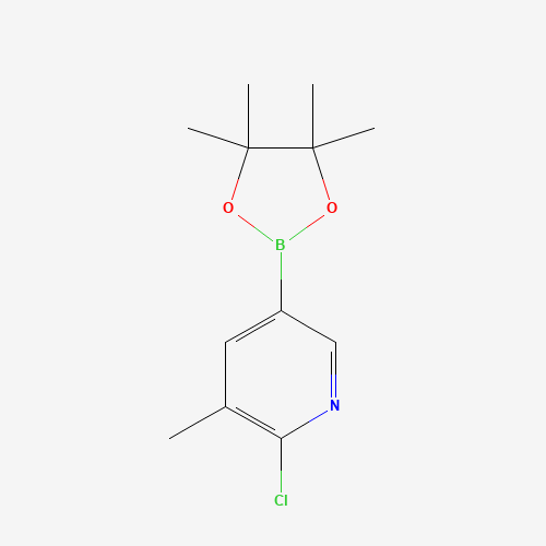 2-Chloro-3-methylpyridine-5-boronic acid pinacol ester (CAS: 1010101-07-1) - Chemical Structure and Molecular Formula 