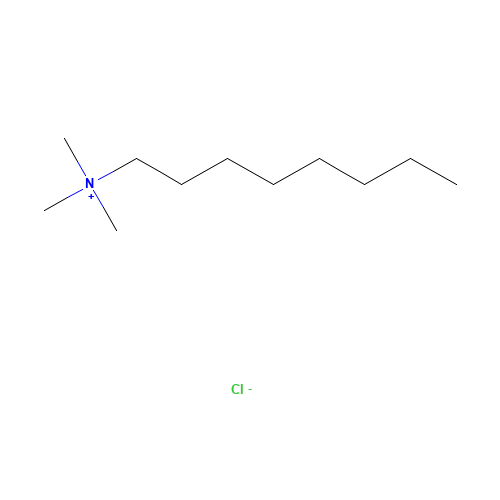 Octyltrimethylammonium chloride (CAS: 10108-86-8) - Chemical Structure and Molecular Formula 