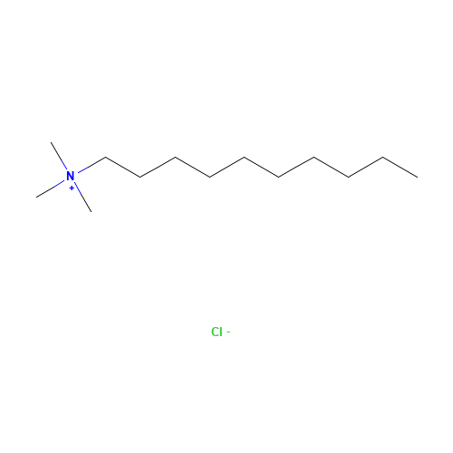 Decyltrimethylammonium chloride (CAS: 10108-87-9) - Chemical Structure and Molecular Formula 