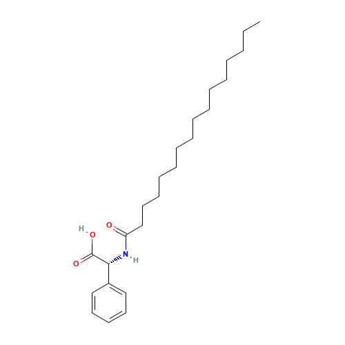 N-Hexadecanoyl-D-phenylglycine (CAS: 1016315-57-3) - Chemical Structure and Molecular Formula 