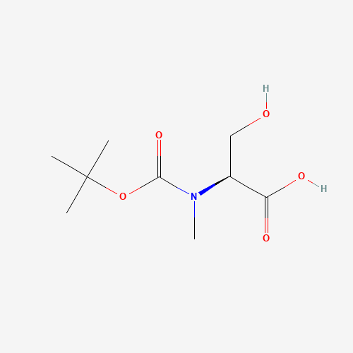 Boc-N-methyl-L-serine (CAS: 101772-29-6) - Chemical Structure and Molecular Formula 