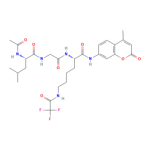 (S)-2-(2-((S)-2-Acetamido-4-methylpentanamido)acetamido)-N-(4-methyl-2-oxo-2H-chromen-7-yl)-6-(2,2,2-trifluoroacetamido)hexanamide (CAS: 1026295-98-6) - Related Chemical Product