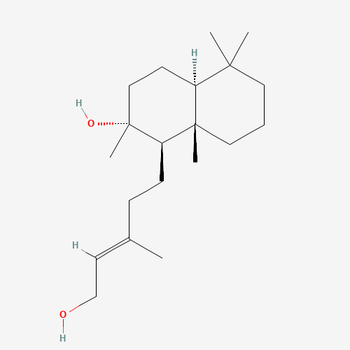 Labd-13-ene-8,15-diol (CAS: 10267-31-9) - Chemical Structure and Molecular Formula 