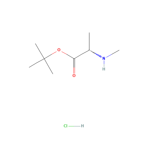 (S)-tert-Butyl 2-(methylamino)propanoate hydrochloride (CAS: 103614-40-0) - Chemical Structure and Molecular Formula 