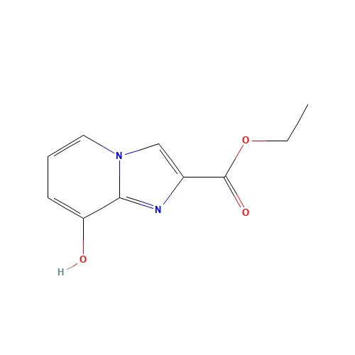 IMidazo[1,2-a]pyridine-2-carboxylic acid, 8-hydroxy-, ethyl ester (CAS: 1041004-63-0) - Chemical Structure and Molecular Formula 