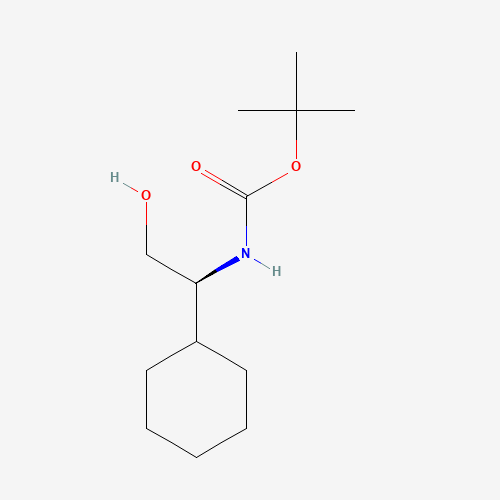 (S)-tert-Butyl (1-cyclohexyl-2-hydroxyethyl)carbamate (CAS: 107202-39-1) - Chemical Structure and Molecular Formula 