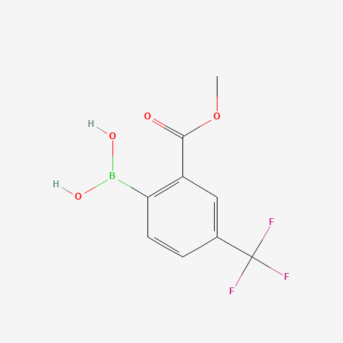 2-(Methoxycarbonyl)-4-(trifluoromethyl)phenylboronic acid (CAS: 1072951-42-8) - Chemical Structure and Molecular Formula 