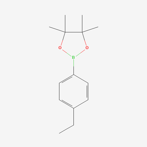 2-(4-ethylphenyl)-4,4,5,5-tetramethyl-1,3,2-dioxaborolane (CAS: 1075719-87-7) - Chemical Structure and Molecular Formula 
