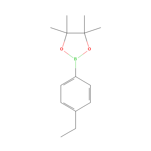 2-(4-ethylphenyl)-4,4,5,5-tetramethyl-1,3,2-dioxaborolane (CAS: 1075719-87-7) - Chemical Structure and Molecular Formula 