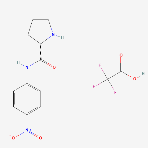 (S)-N-(4-Nitrophenyl)pyrrolidine-2-carboxamide 2,2,2-trifluoroacetate (CAS: 108321-19-3) - Chemical Structure and Molecular Formula 