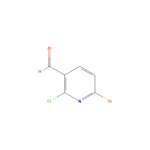6-Bromo-2-chloronicotinaldehyde (CAS: 1125410-08-3) - Chemical Structure and Molecular Formula 