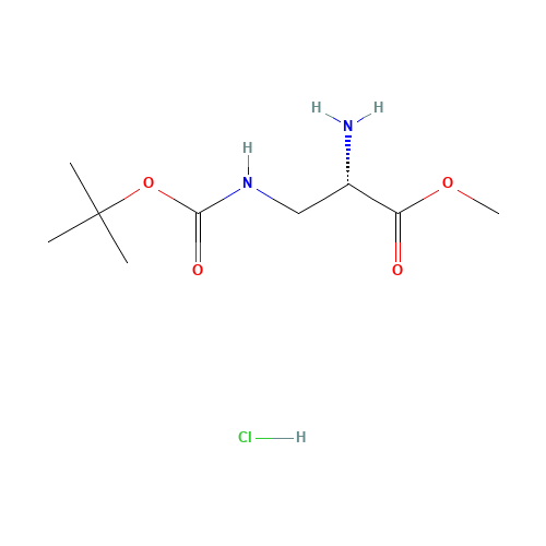 H-L-Dap(Boc)-OMe*HCl (CAS: 114559-25-0) - Chemical Structure and Molecular Formula 