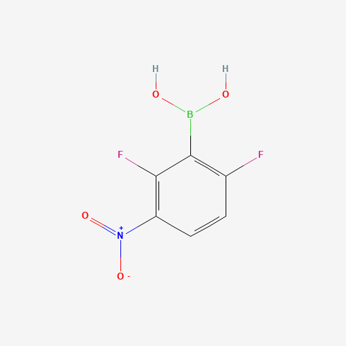 2,6-Difluoro-3-nitrophenylboronic acid (CAS: 1150114-28-5) - Chemical Structure and Molecular Formula 