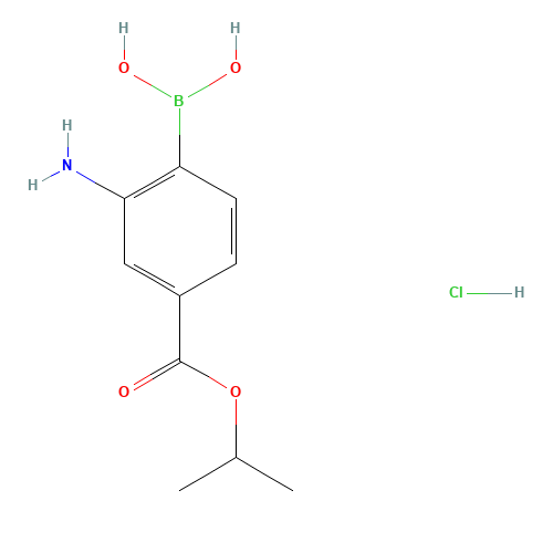 2-Amino-4-(isopropoxycarbonyl)phenylboronic acid (CAS: 1150114-64-9) - Chemical Structure and Molecular Formula 