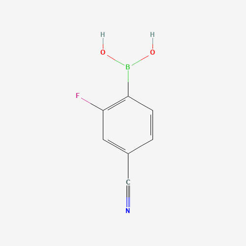 4-Cyano-2-fluorophenylboronic acid (CAS: 1150114-77-4) - Chemical Structure and Molecular Formula 