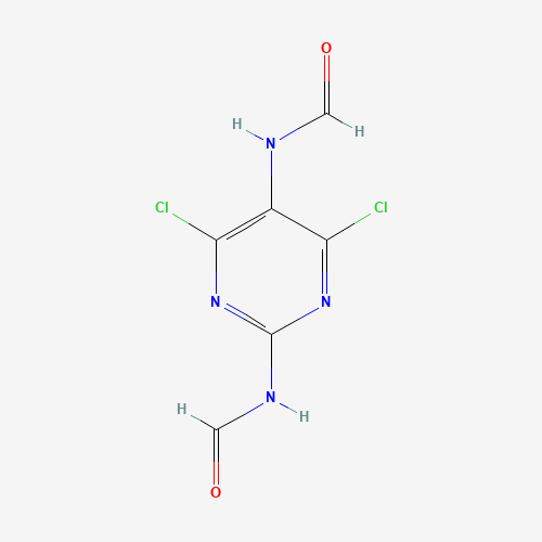 4,6-Dichloro-2,5-diformamidopyrimidine (CAS: 116477-30-6) - Chemical Structure and Molecular Formula 