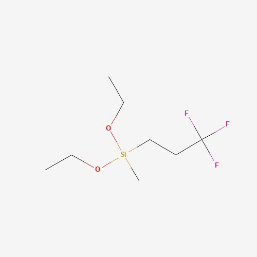 diethoxy-methyl-(3,3,3-trifluoropropyl)silane (CAS: 118162-95-1) - Chemical Structure and Molecular Formula 