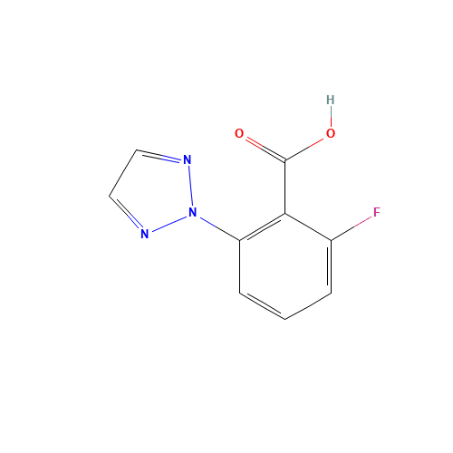 2-Fluoro-6-(2H-1,2,3-triazol-2-yl)benzoic acid (CAS: 1186050-58-7) - Chemical Structure and Molecular Formula 
