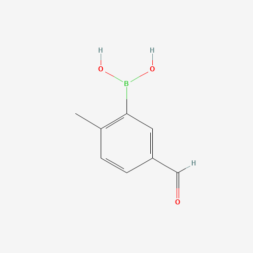 (5-Formyl-2-methylphenyl)boronic acid (CAS: 1186398-35-5) - Chemical Structure and Molecular Formula 