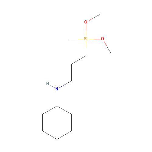 N-(3-(Dimethoxy(methyl)silyl)propyl)cyclohexanamine (CAS: 120218-28-2) - Chemical Structure and Molecular Formula 