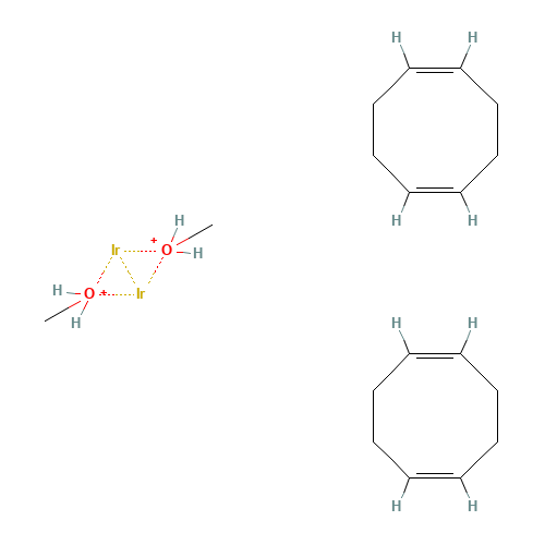 (1,5-CYCLOOCTADIENE)(METHOXY)IRIDIUM(I) DIMER (CAS: 12148-71-9) - Chemical Structure and Molecular Formula 