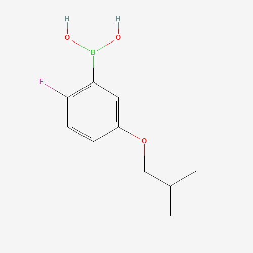 2-FLUORO-5-ISOBUTOXYPHENYLBORONIC ACID (CAS: 1217500-65-6) - Chemical Structure and Molecular Formula 