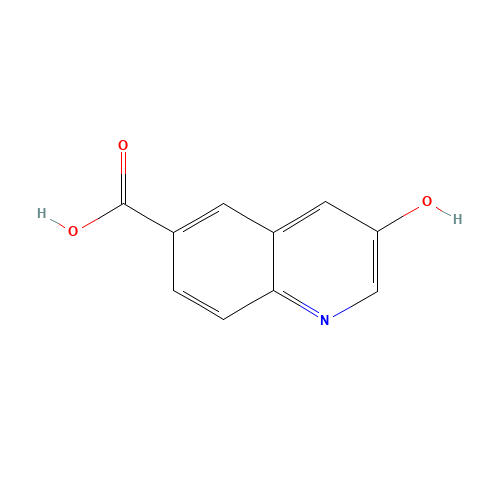 3-hydroxyquinoline-6-carboxylic acid (CAS: 1233244-78-4) - Chemical Structure and Molecular Formula 