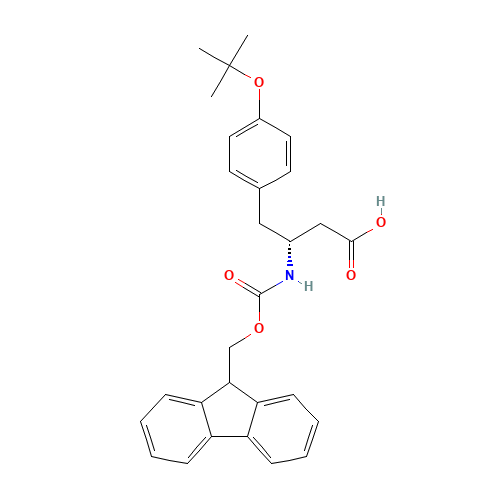 Fmoc-?-D-Homotyr(OtBu)-OH (CAS: 1233495-02-7) - Chemical Structure and Molecular Formula 