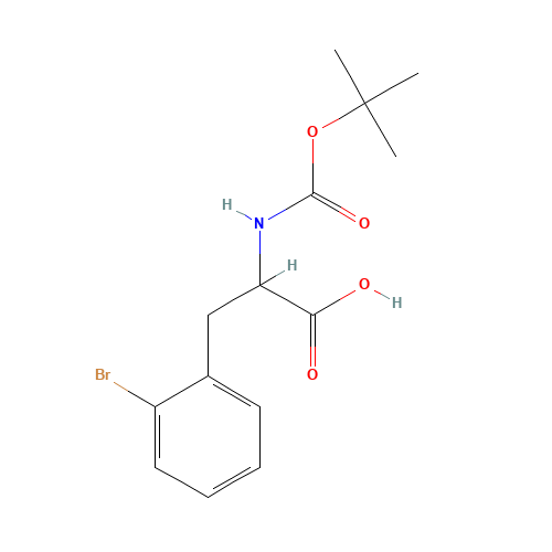 Boc-2-bromo-DL-phenylalanine (CAS: 1259990-33-4) - Chemical Structure and Molecular Formula 