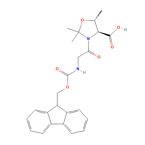 fmoc-gly-thr(psi me,me pro)-oh (CAS: 1262308-49-5) - Chemical Structure and Molecular Formula 