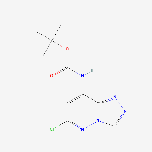 tert-butyl 6-chloro-[1,2,4]triazolo[4,3-b]pyridazin-8-ylcarbamate (CAS: 1263425-79-1) - Chemical Structure and Molecular Formula 