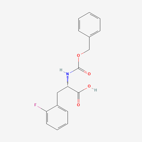 (S)-2-(((Benzyloxy)carbonyl)amino)-3-(2-fluorophenyl)propanoic acid (CAS: 127862-88-8) - Chemical Structure and Molecular Formula 