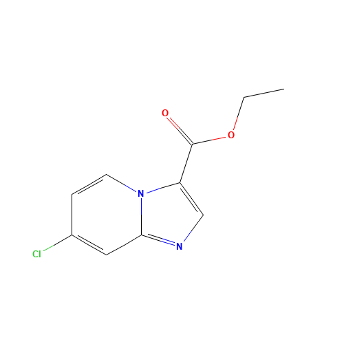 ETHYL 7-CHLOROIMIDAZO[1,2-A]PYRIDINE-3-CARBOXYLATE (CAS: 1296201-68-7) - Chemical Structure and Molecular Formula 